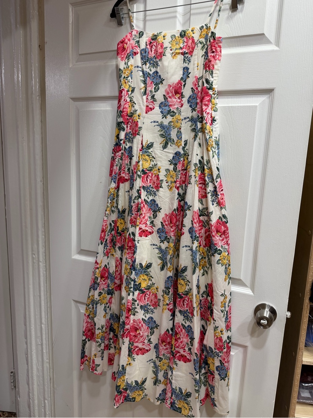 Women’s Floral Sundress in Cream, Pink & Yellow
